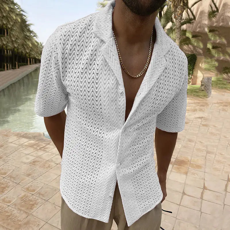 Mens spring Knit Shirts