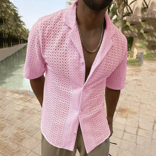 Mens spring Knit Shirts