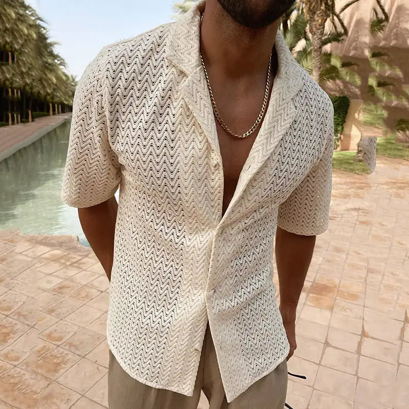 Mens spring Knit Shirts