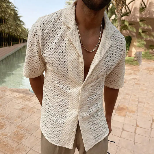 Mens spring Knit Shirts