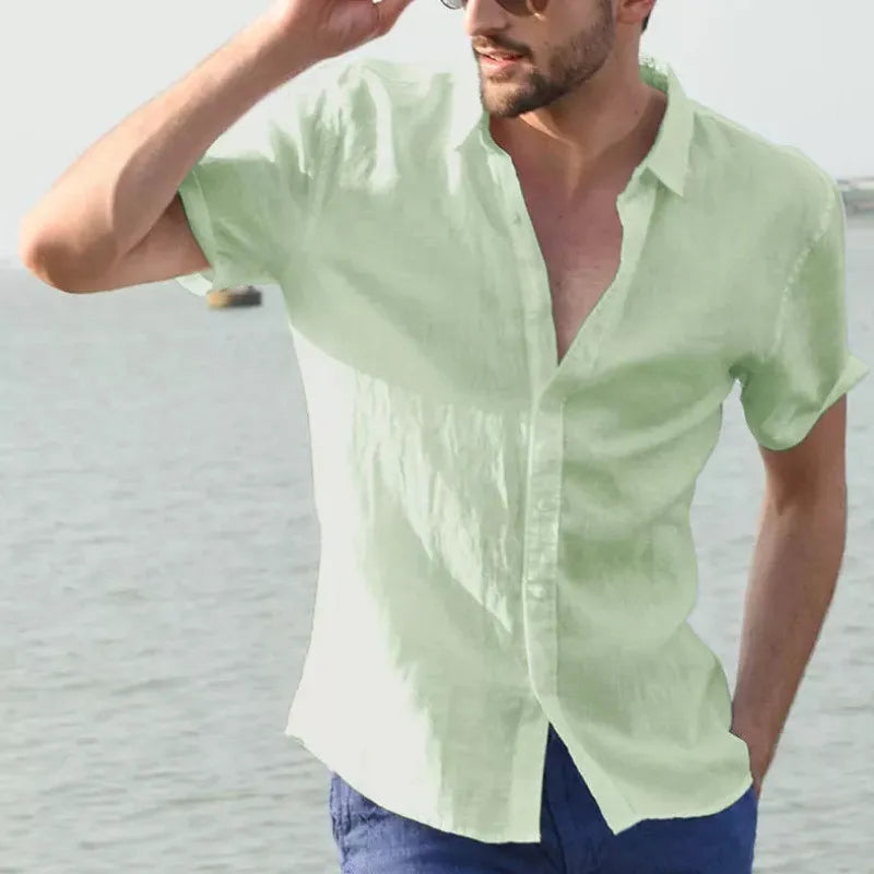 Short-Sleeved Men's Summer Shirt