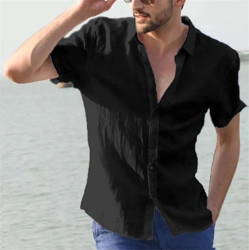 Short-Sleeved Men's Summer Shirt