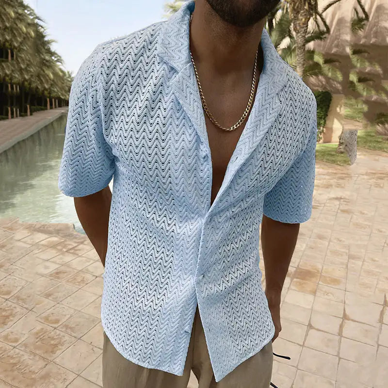 Mens spring Knit Shirts