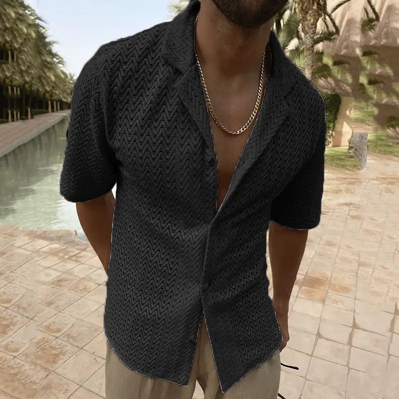 Mens spring Knit Shirts